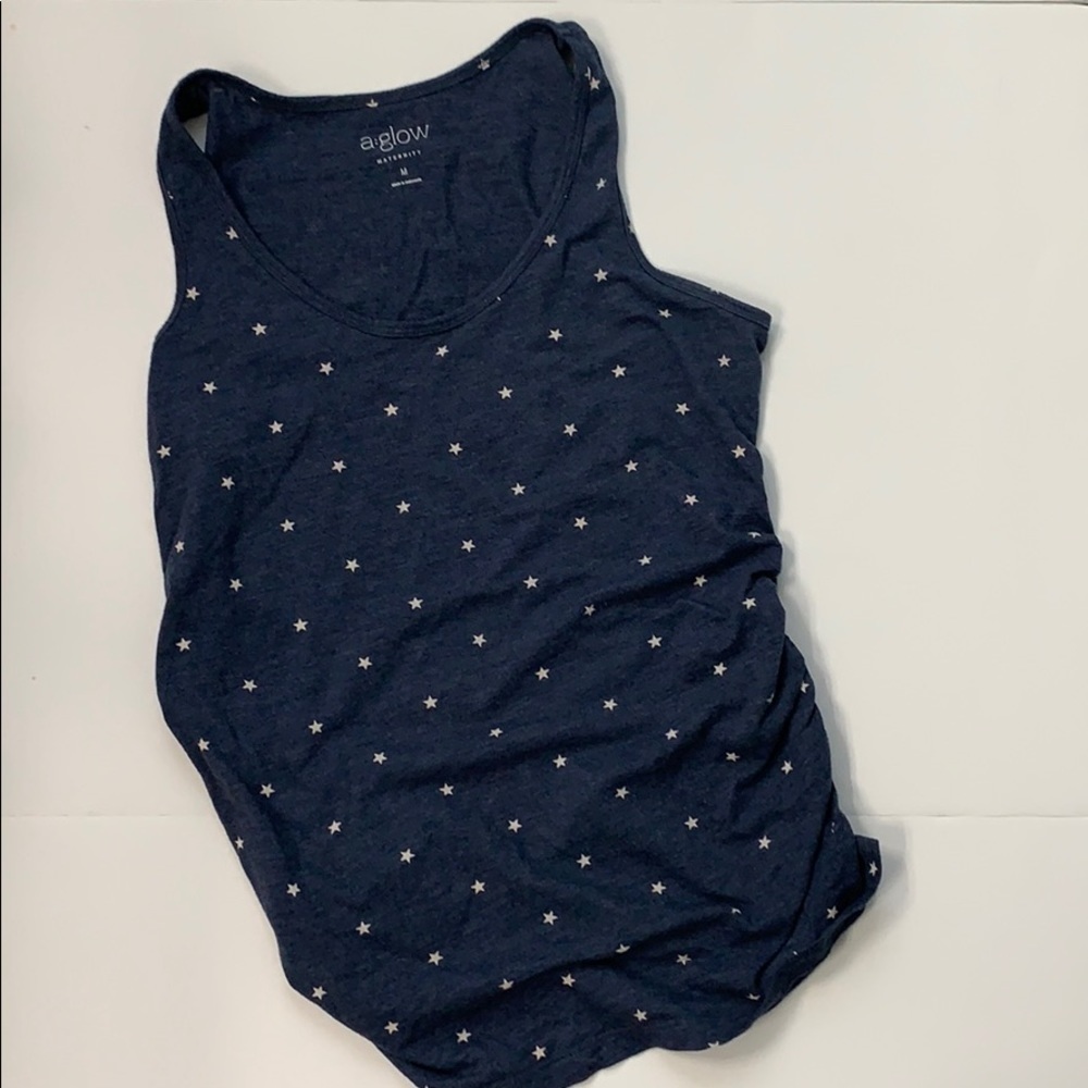 A:glow maternity blue top